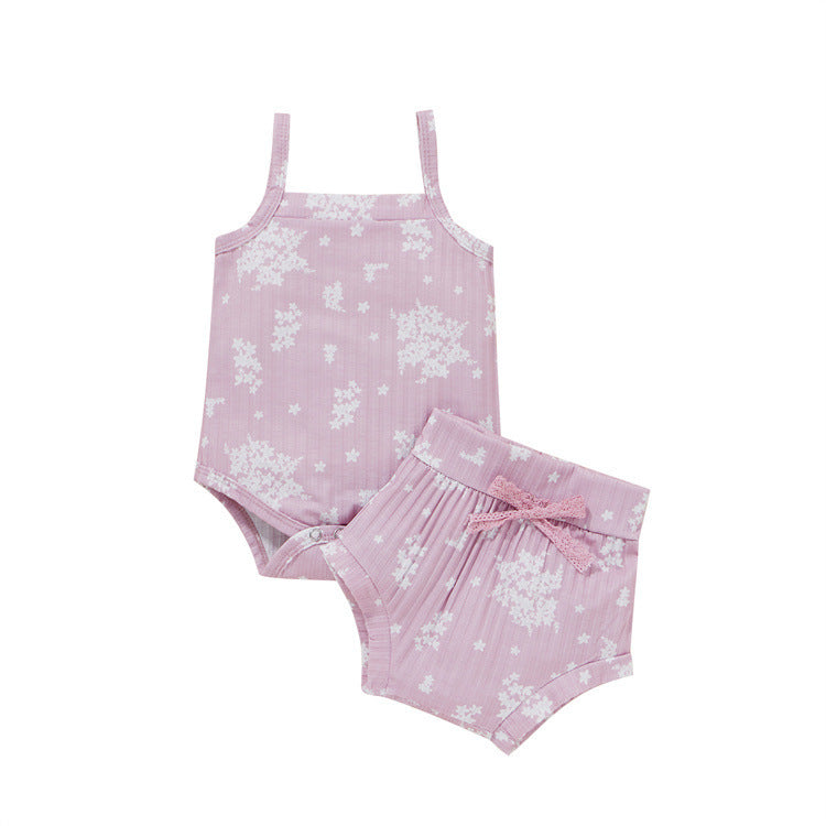 Girls Romper Suit Shorts Two Piece