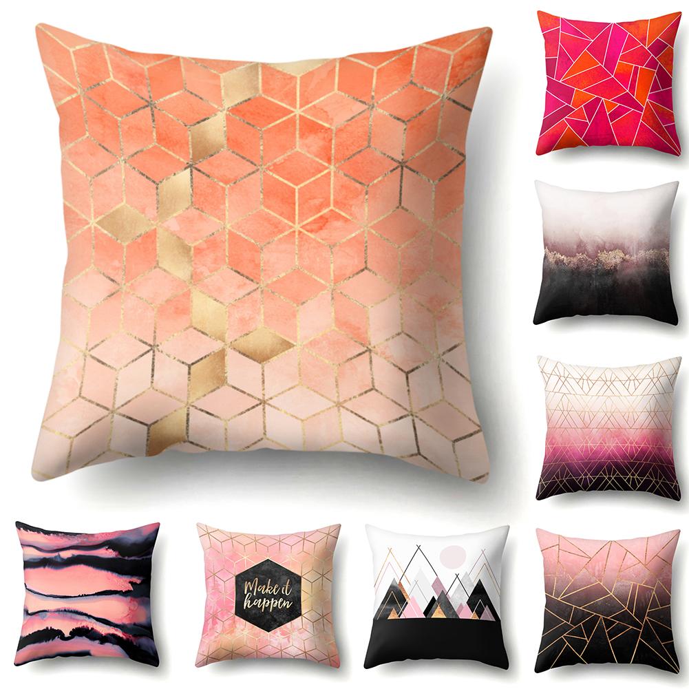 Bright Color Geometry Pattern Throw Pillow Case Cushion Cover Sofa Bed Decor Fashion