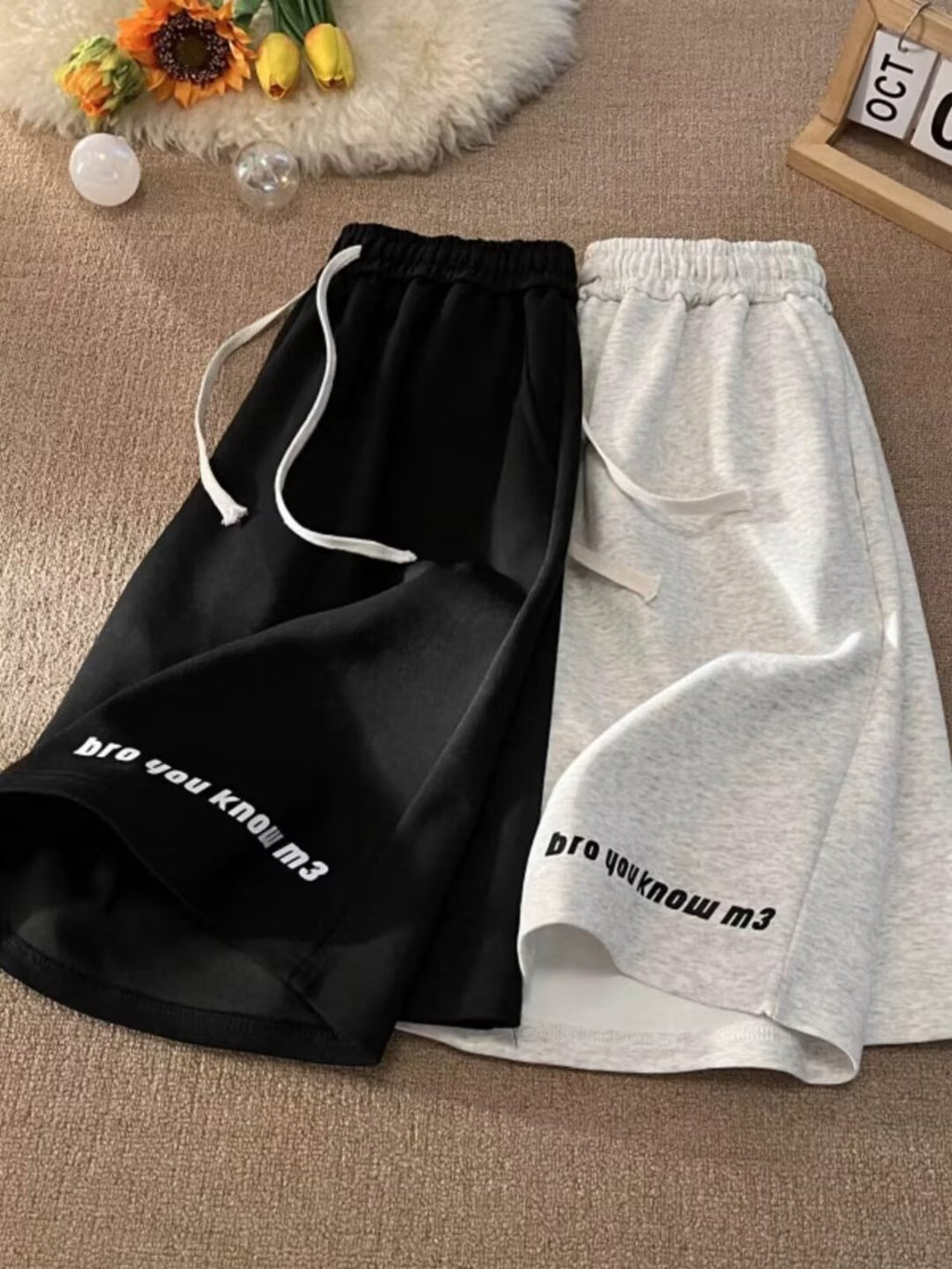 Sports Shorts Male Letter Bermuda Shorts
