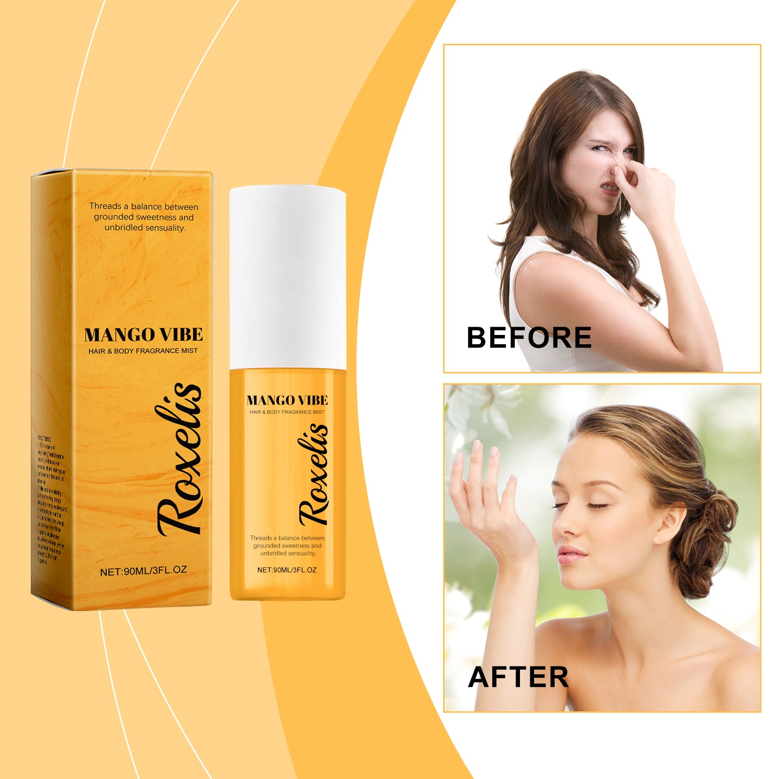 Roxelis Juicy Mango Perfume Spray For Body, Skin, Wrist And Neck