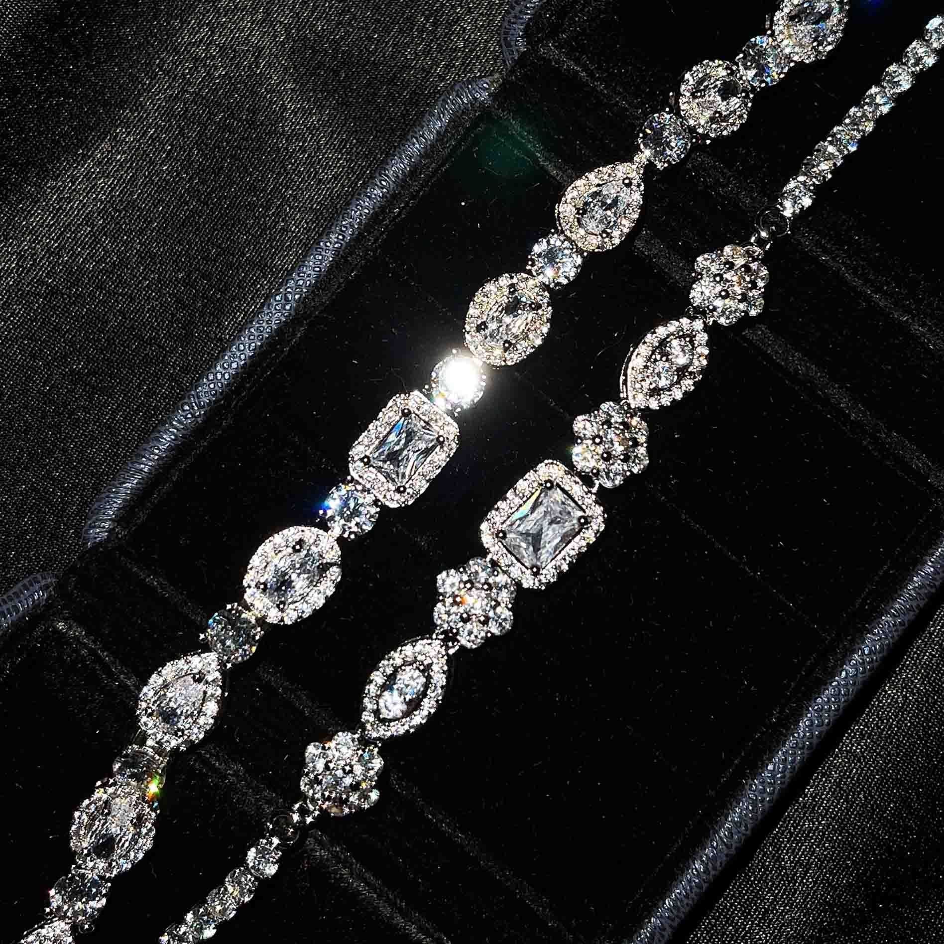 Women's S925 Sterling Silver-plated Diamond Bracelet