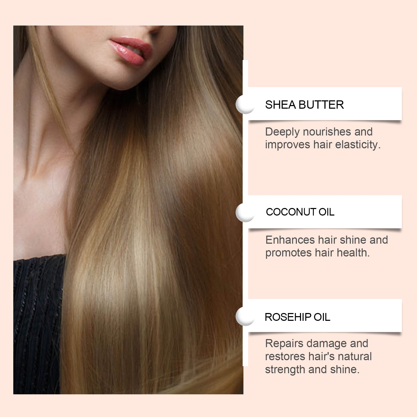 Hoegoa Hair Care Essential Oil, Nourishes Smooth Hair, Natural Shine, Fluff And Improves Frizzy Hair