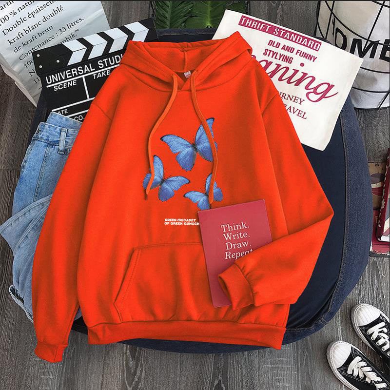 Men And Women Sweaters Plus Velvet Loose Hood