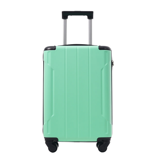 20-Inch Hardshell Carry-On Luggage, Lightweight Durable ABS Suitcase With Spinner Wheels, Built-in TSA Lock, 2 Packing Cubes, Creamy Green