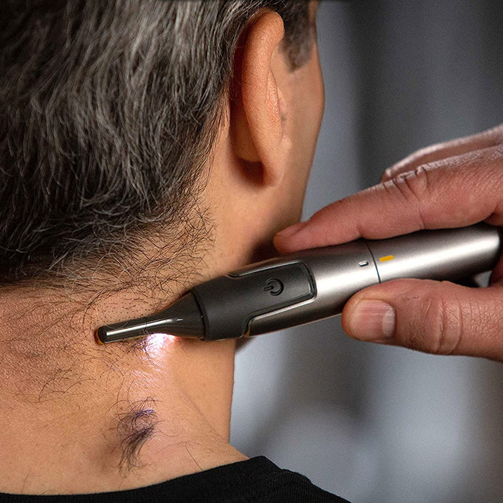 Electric nose hair eyebrow sideburns trimming and repairing device electric charging mini shaver shaving knife for men