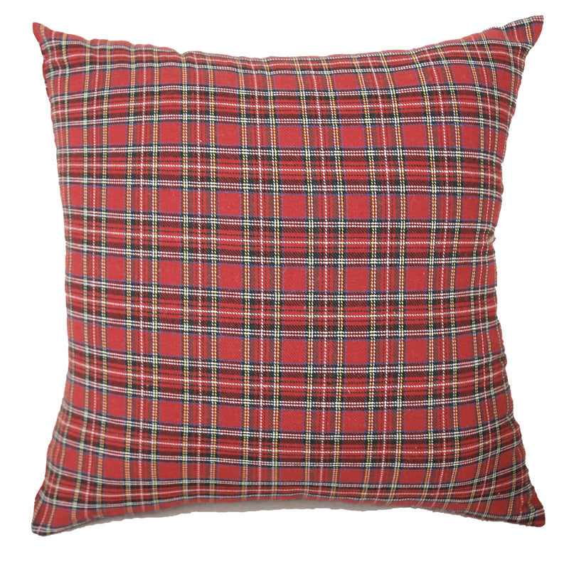 Christmas Grid Pillow Cover Bedhead Bed Bedside Sofa Living Room Cushion