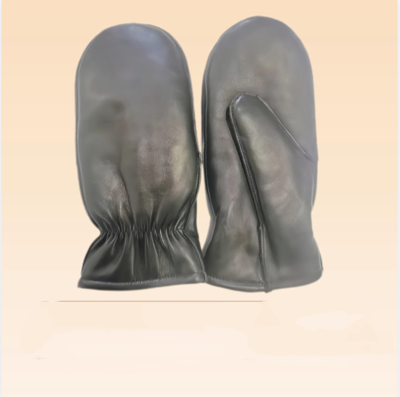 Sheepskin Leather Gloves Men Winter Lined Thickened Warm Riding Motorcycle Driving Touch Screen Mitten Gloves