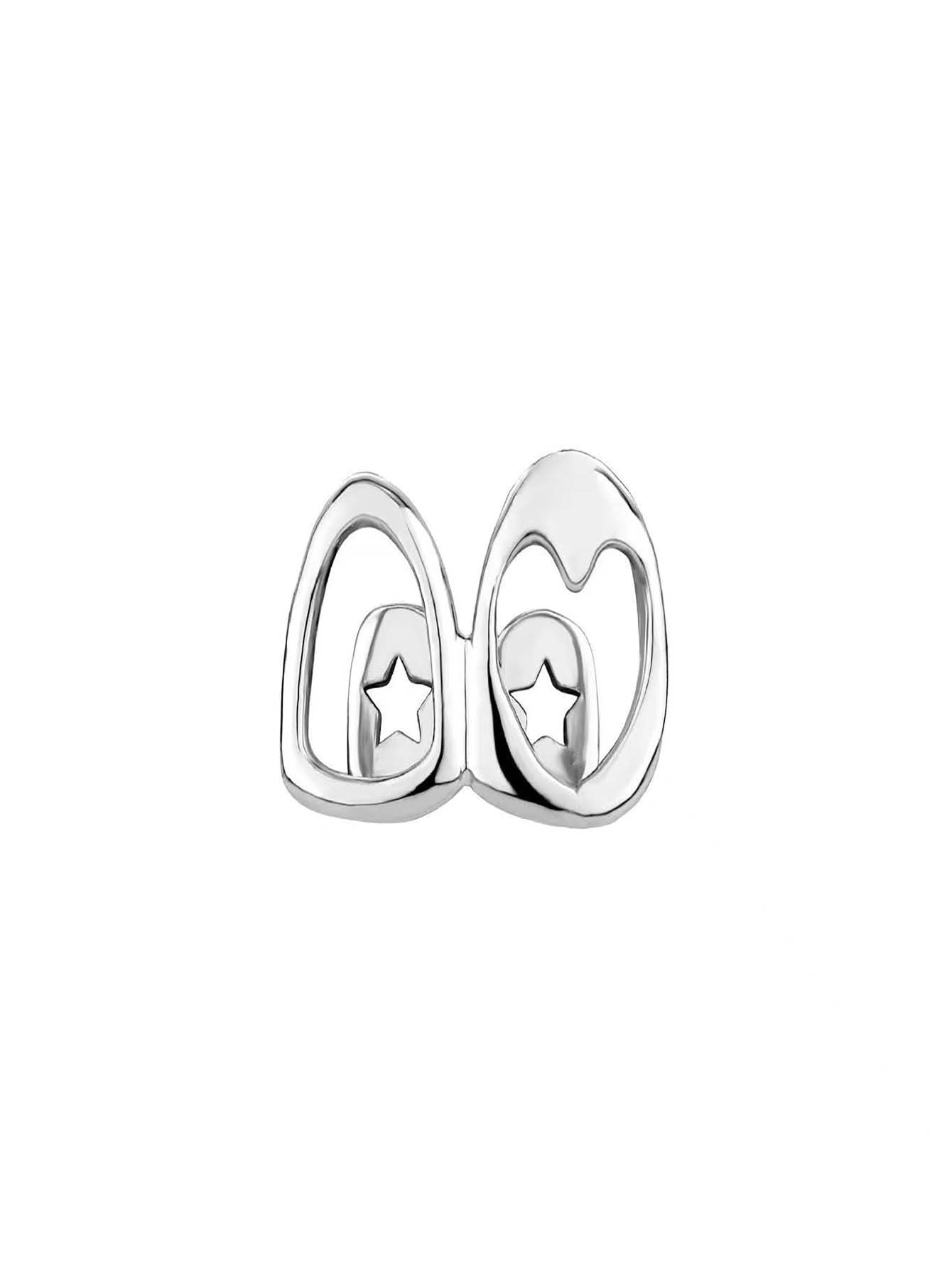 Hollow-out Love Double Fight Tooth Socket Daily Street Dazzling Accessories