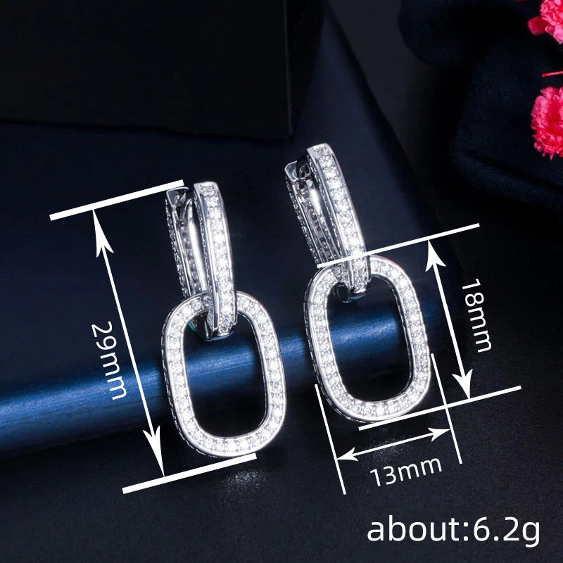 Design Sense Earrings Female Personality Buckle