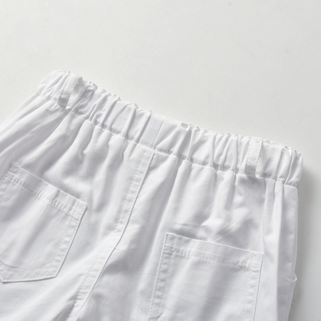 Boy Baby Solid Color Casual Cotton Shorts