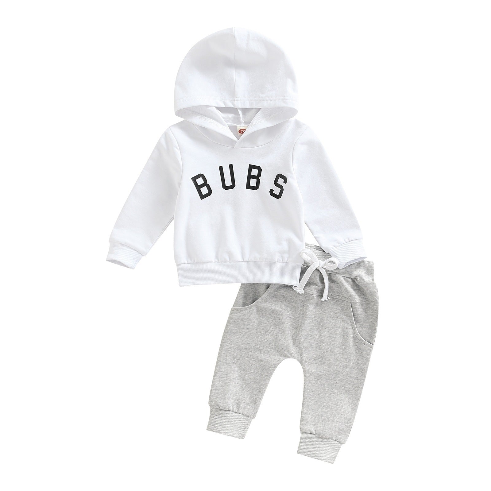 Boys' Letter Printed Hoodie Trousers Suit
