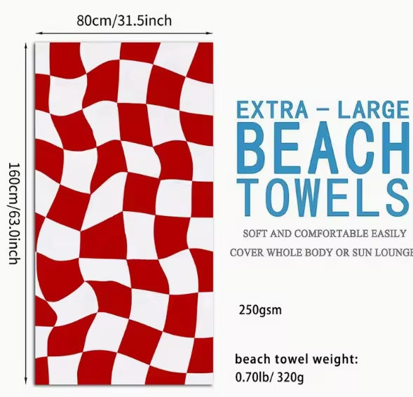 Customized beach towels super absorbent swimming towels personalized with your name