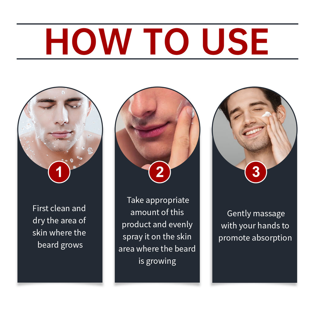 Facial Hair Treatment Spray, Men's Hair And Beard Nourishing Moisturizing And Enriching Facial Hair Repair Spray