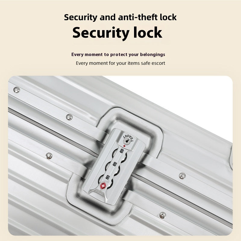 Suitcase Full Aluminum Alloy Password Lock Suitcase