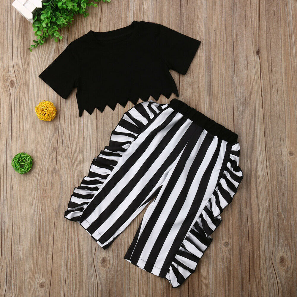 Girls' Striped Pants Children's Suit
