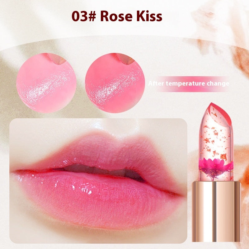 Flower Lipstick Jelly Color Changing Lipstick Moisturizing