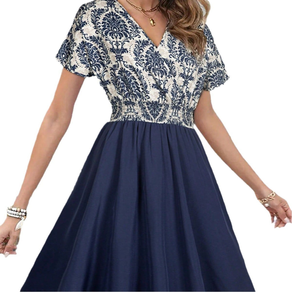 Fashion Elegant New Women's Clothing Temperament Printed Mini Dress