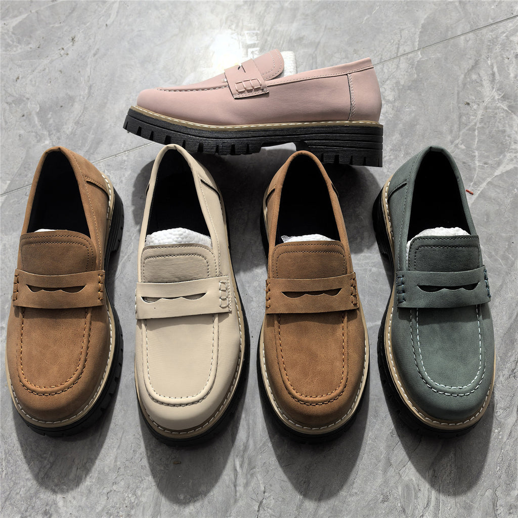 Leather Plus Size Casual Women's Shoes