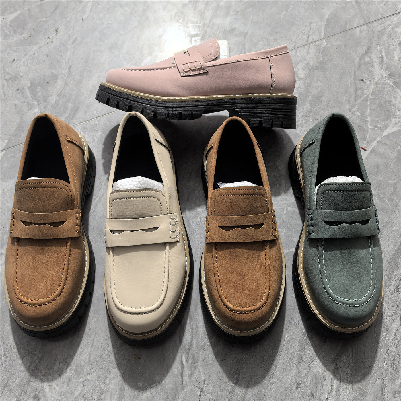 Leather Plus Size Casual Women's Shoes