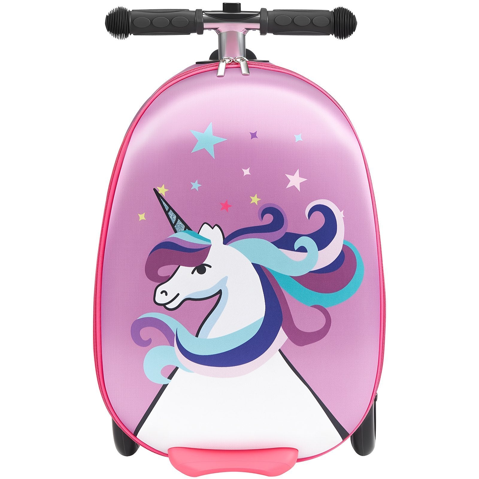 Ride-on Luggage 20-inch Kids Scooter Suitcase With FlashWheels Purple