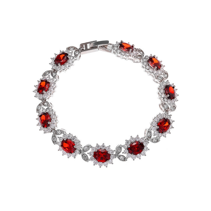 Personality Trend Women's Simple Inlaid Zircon Bracelet