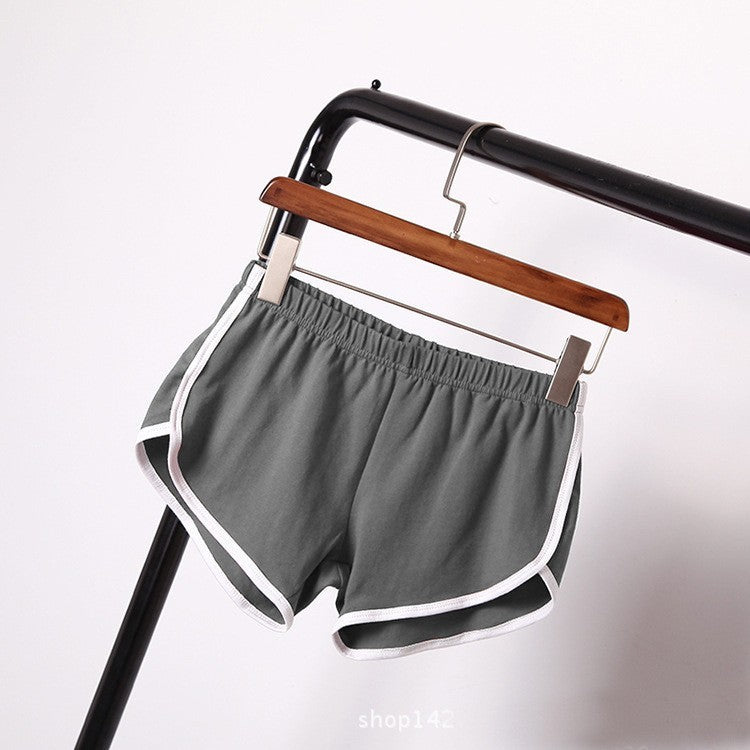 Solid Color Breathable Workout Shorts Women's Candy Color Hot Pants Shorts