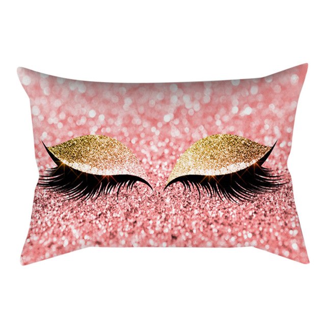 Eyelash Out Soft Velvet Cushion Cover 30x50cm Marble Pillow Cases funny cushions new Home Sofa Bed decor fashion on pillow