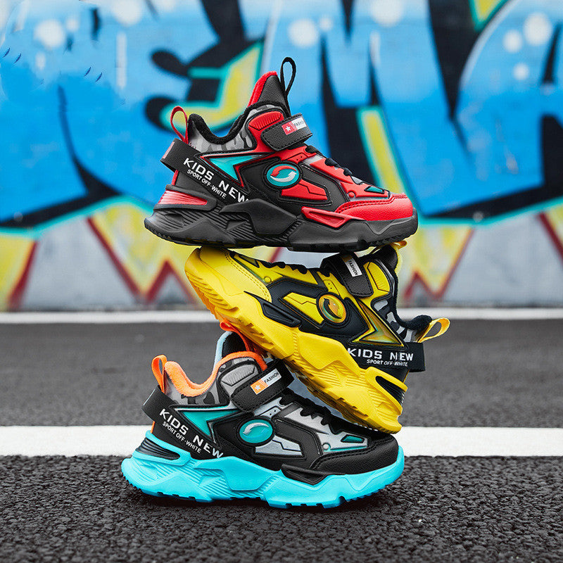 Boys' Sneakers New And Cool With Velvet Mecha