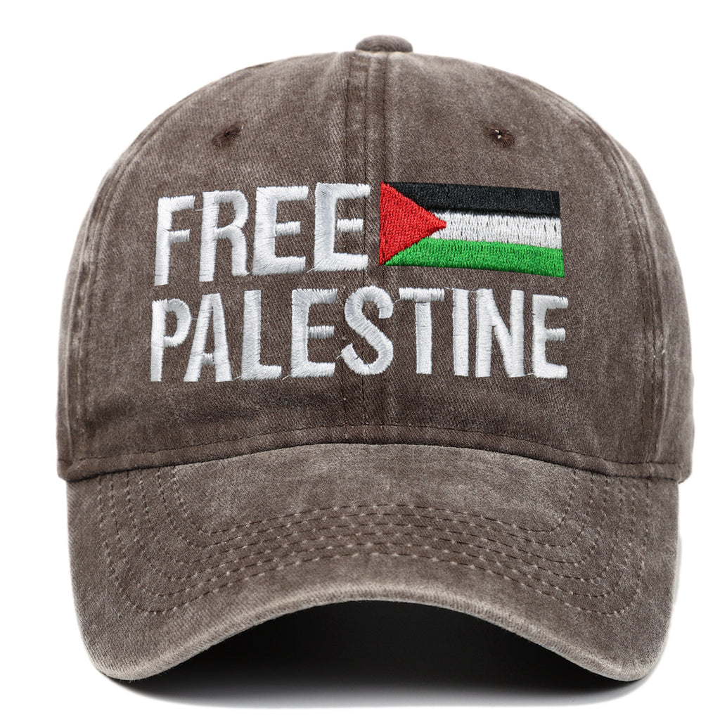 Baseball cap embroidered Palestinian retro dad hat