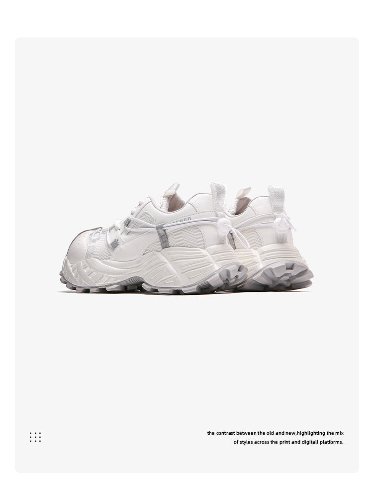 Breathable Mesh Foam Bottom Platform Dad Shoes