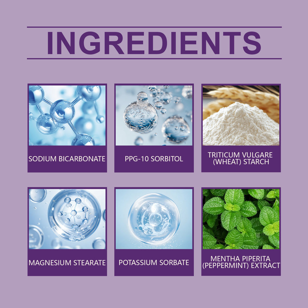 Oralhoe Purple Tooth Cleaning Powder, Daily Care Mouth Clean Fresh Breath Clean Odor Care Powder