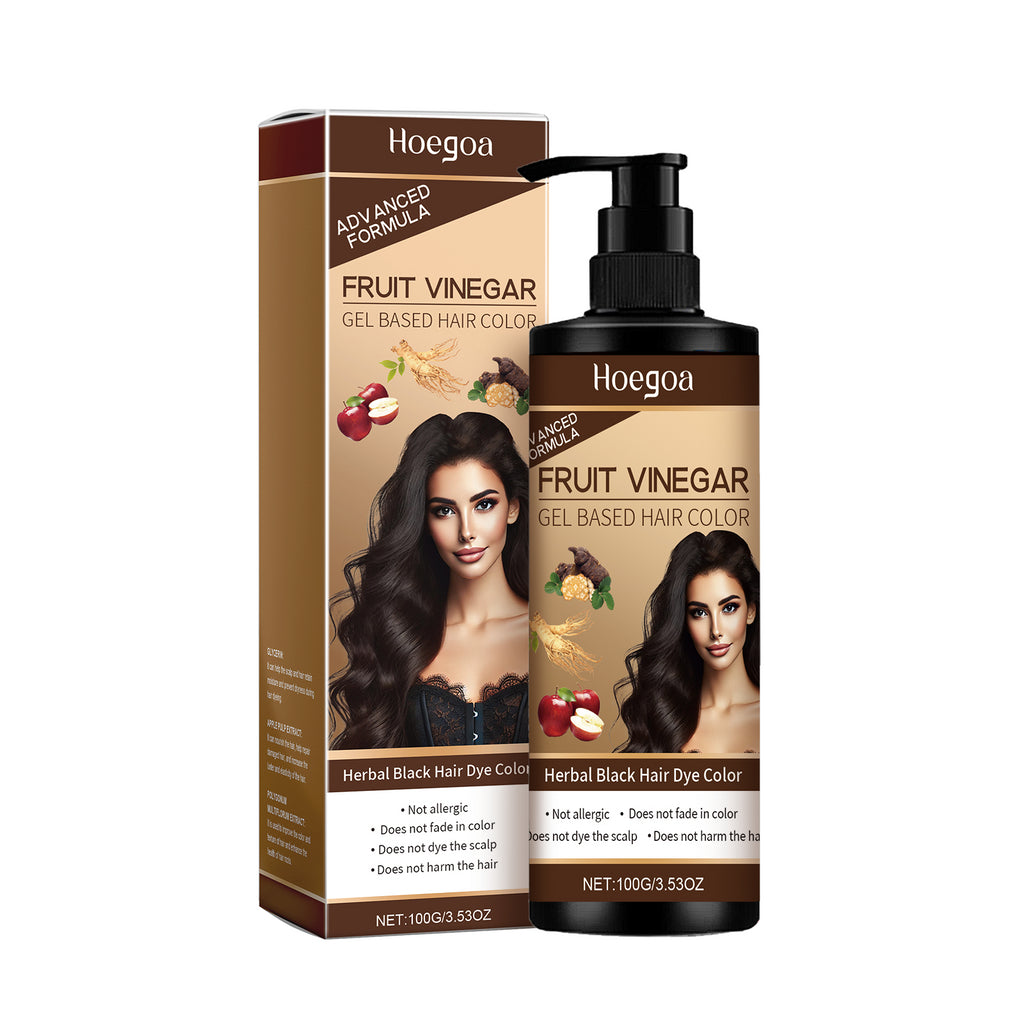 Hoegoa Black Hair Cream Plant Extract Natural Hair Gentle Color Development Easy Cleaning Fresh And Smooth Hair Agent