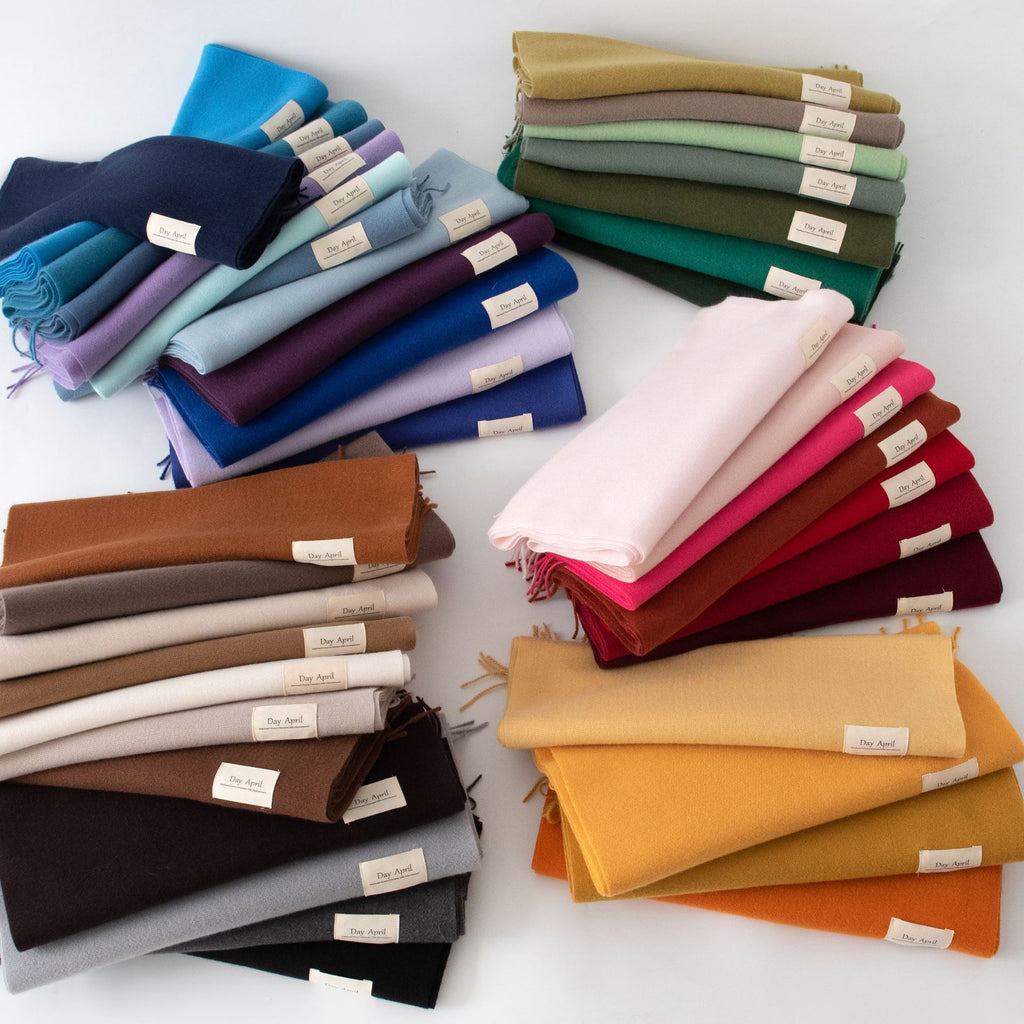 Cashmere Feel Solid Color Scarf for Women Imitation Cashmere Autumn Winter Atmosphere Korean Style Versatile Medium-Length Shawl Neck Warmer