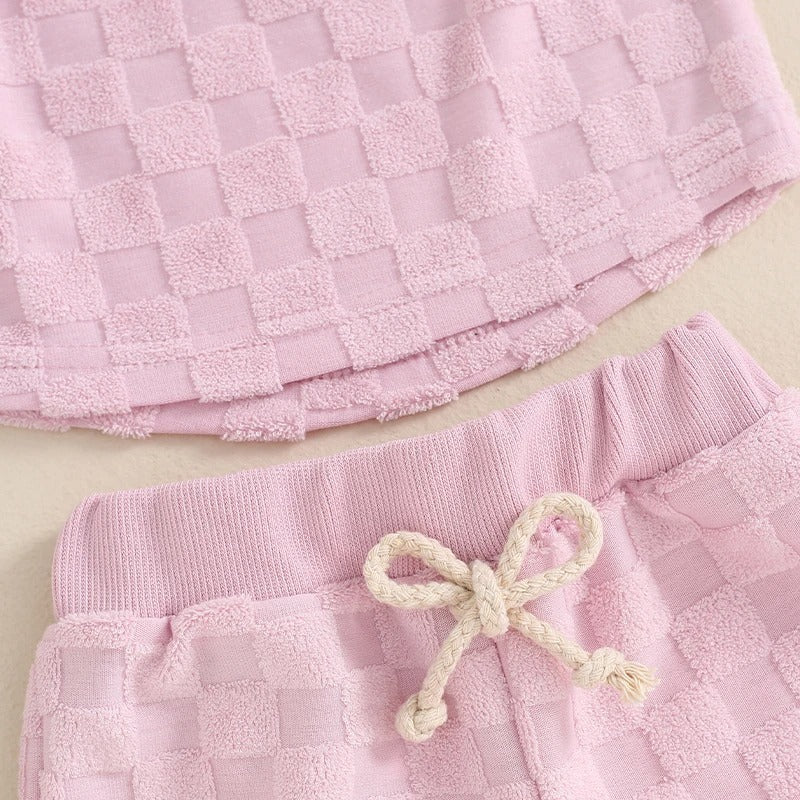 Girls Summer Vest Shorts Set