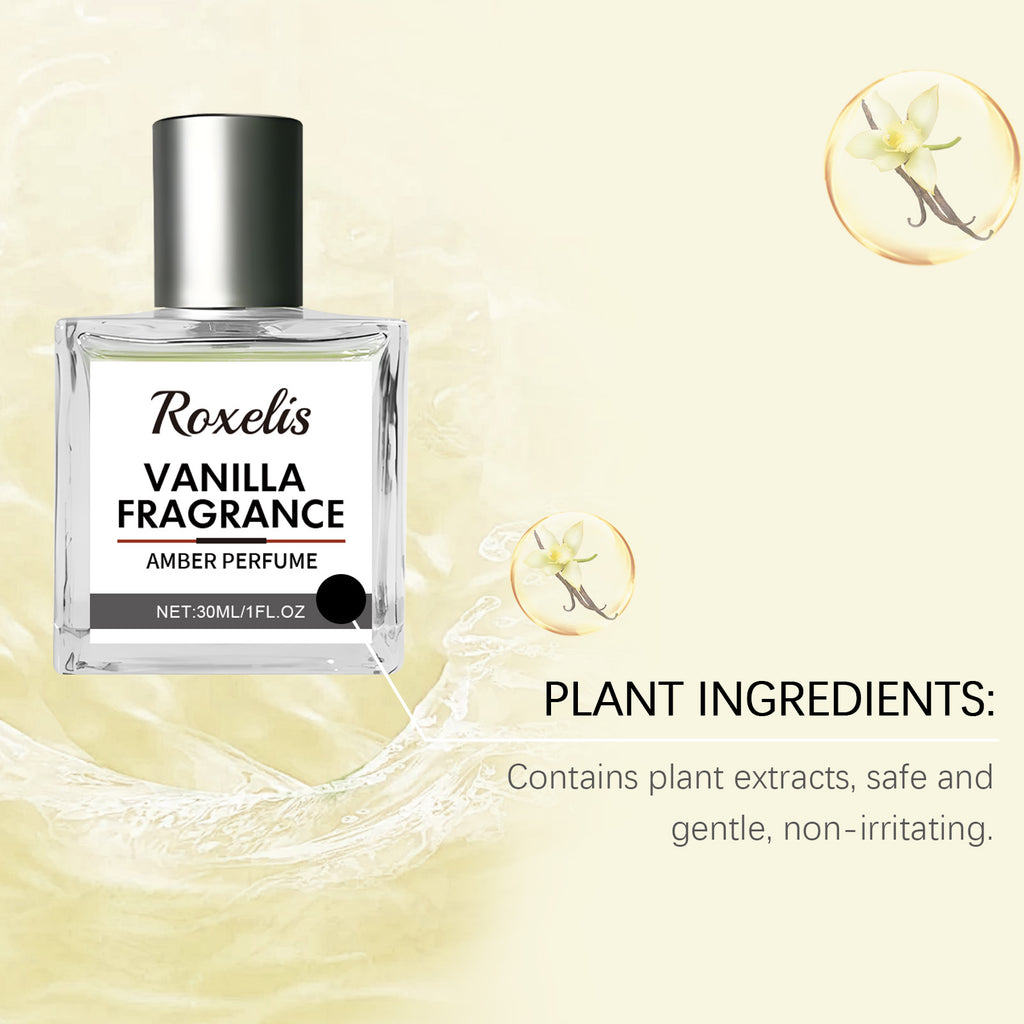 Roxelis Vanilla Amber Eau De Toilette Natural Fresh Light Elegant Stay Fragrance Daily Dating Charm Niche Perfume Carry
