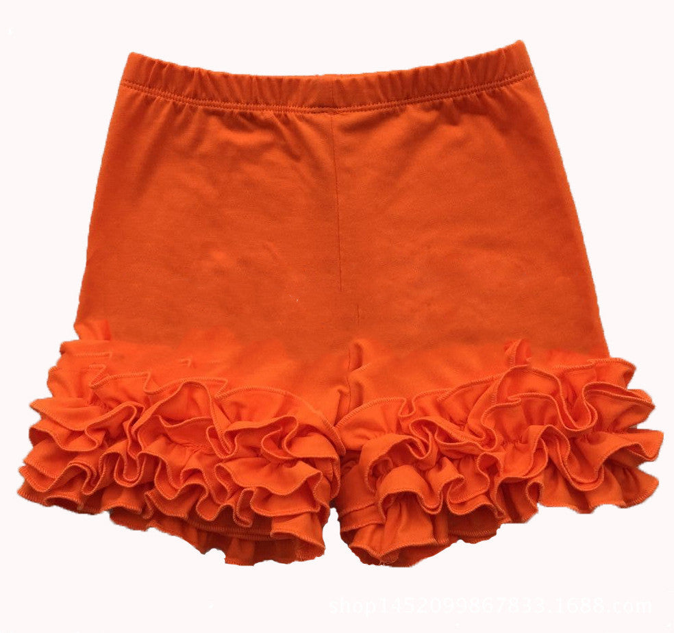 Girls' ruffled shorts