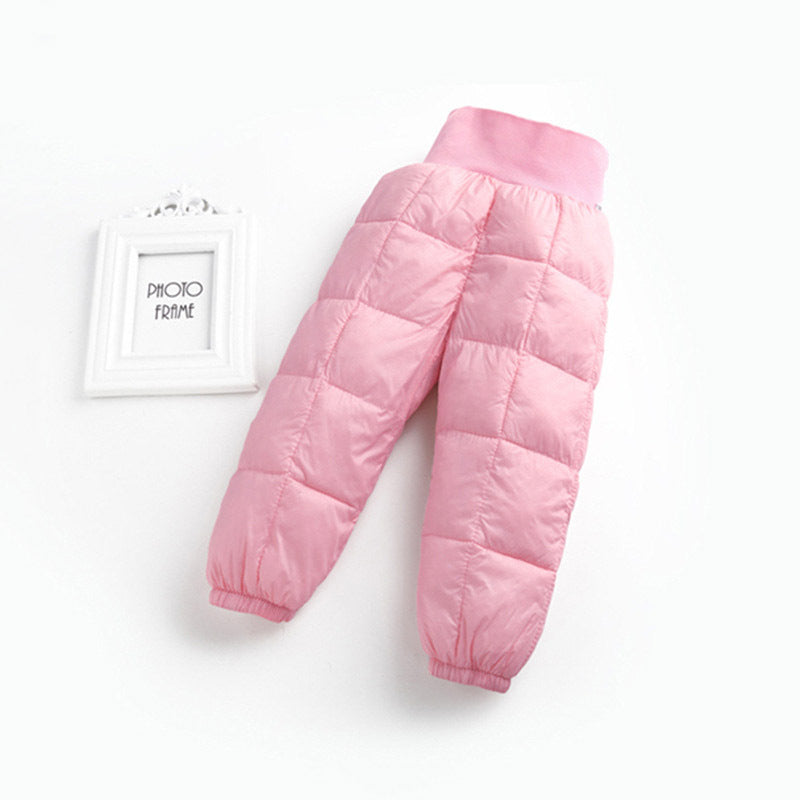 Boys and girls down cotton pants