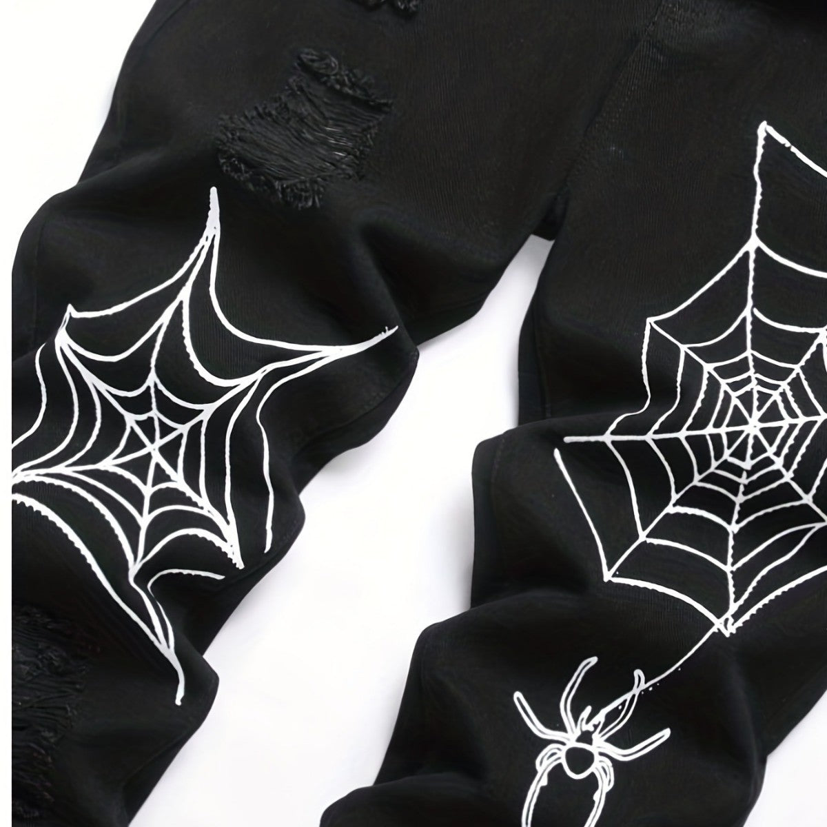 High Street Vibe Style Loose Straight Wide Leg Pants American Spider