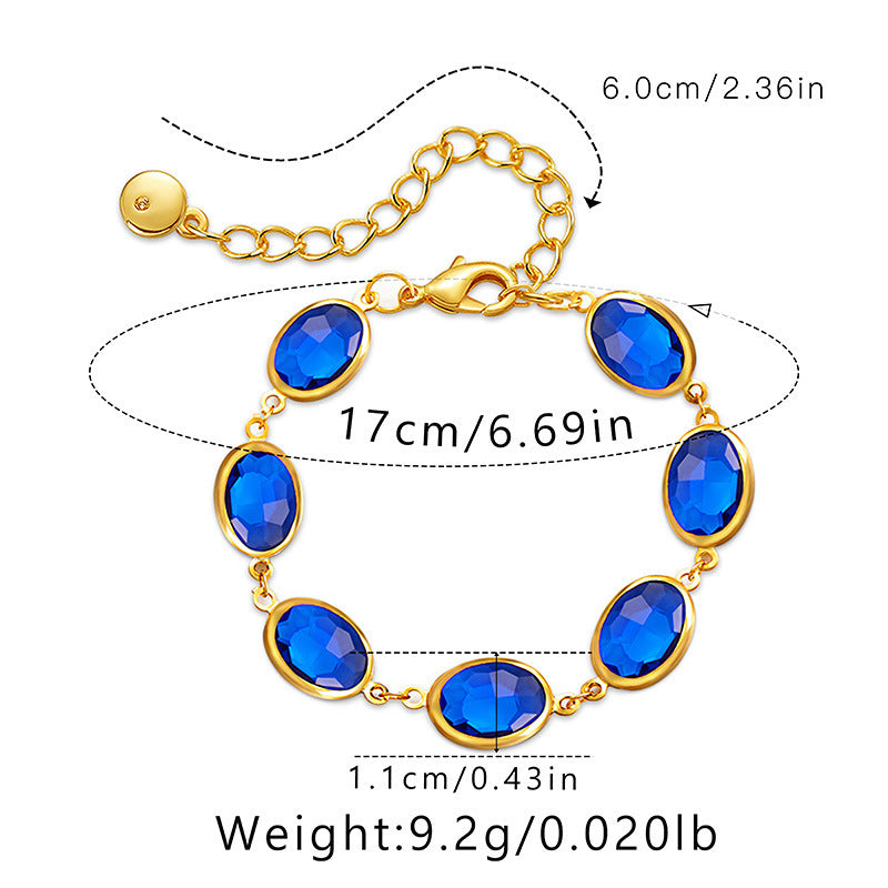 Embroidered Glass Material Light Luxury Temperament Bracelet