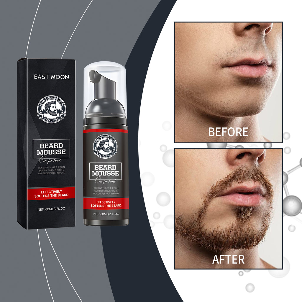 Facial Hair Cleansing Mousse Moisturizes And Moisturizes Men's Facial Hair Care Beard