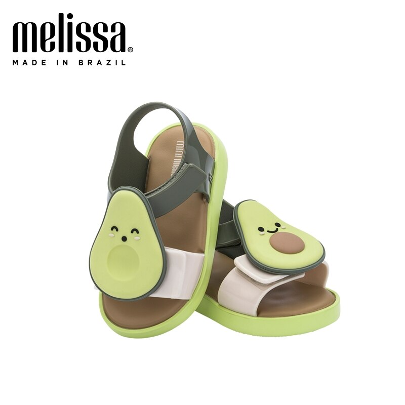 Mini Melissa Girls Sandals Jelly Cartoon Watermelon Shoes Baby Girls Sandals Anti-Skid Melissa Beach Sandals Kids Shoes