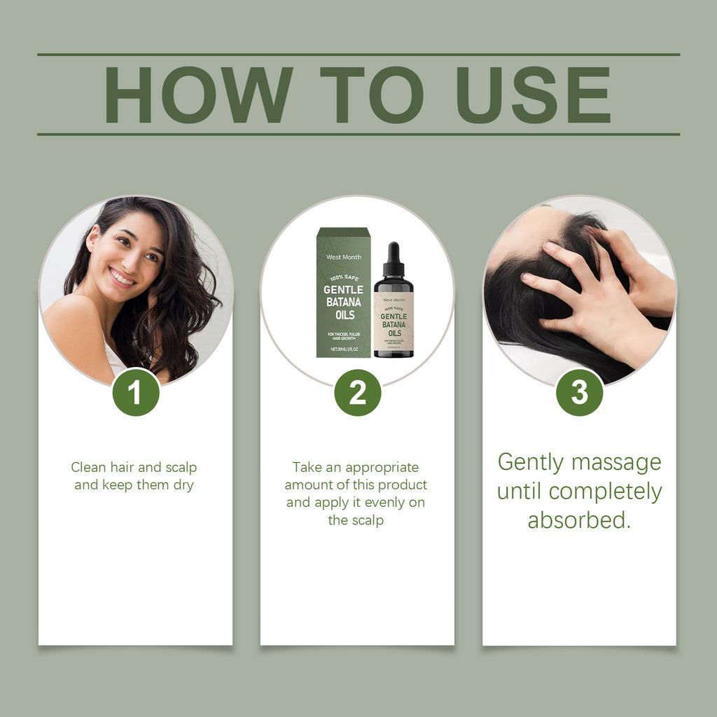 West Month Batana Hair Care Essential Oil, Gently Nourishes Hair And Brightens Hair Care Oil