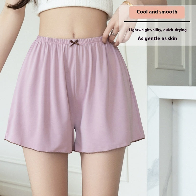 Ice Silk Safety Pants For Women Plus-sized Anti-exposure Bottom Shorts