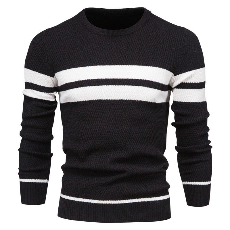 Men's Pullover Multi-color Round Neck Men's European-style Plus Size Sweater