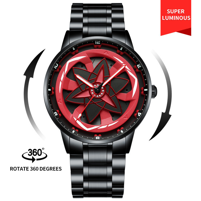 Three-Dimensional Hollow Waterproof Luminous Multifunction Quartz Watch