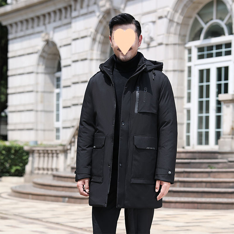 Men's Thick Mid-length Down Cotton-padded Jacket