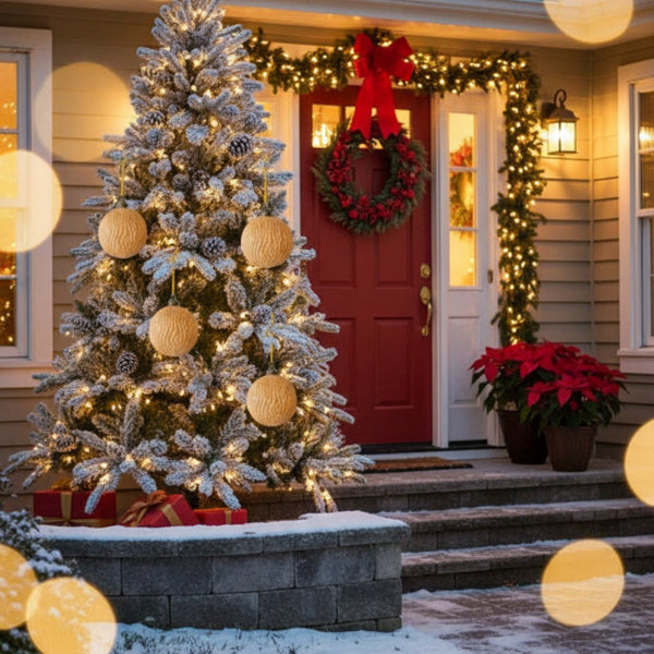 6PCS Set Glass Christmas Ball Ornaments Shimmering Hanging Decorations For Holiday Tree & Party Festive Xmas Decor FBA Shipment