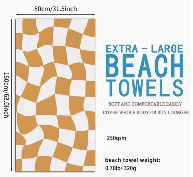 Customized beach towels super absorbent swimming towels personalized with your name