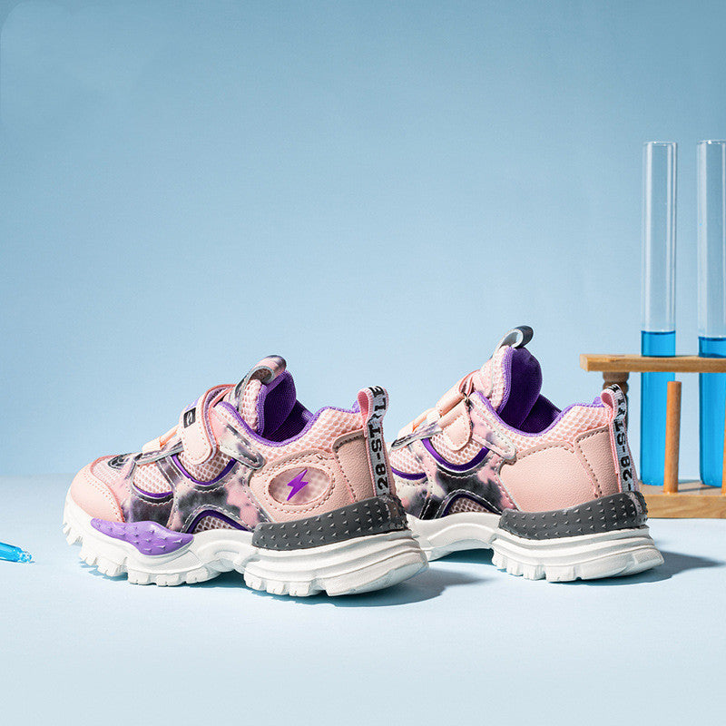 CUHK Children's Shoes Girls Mesh Sneakers