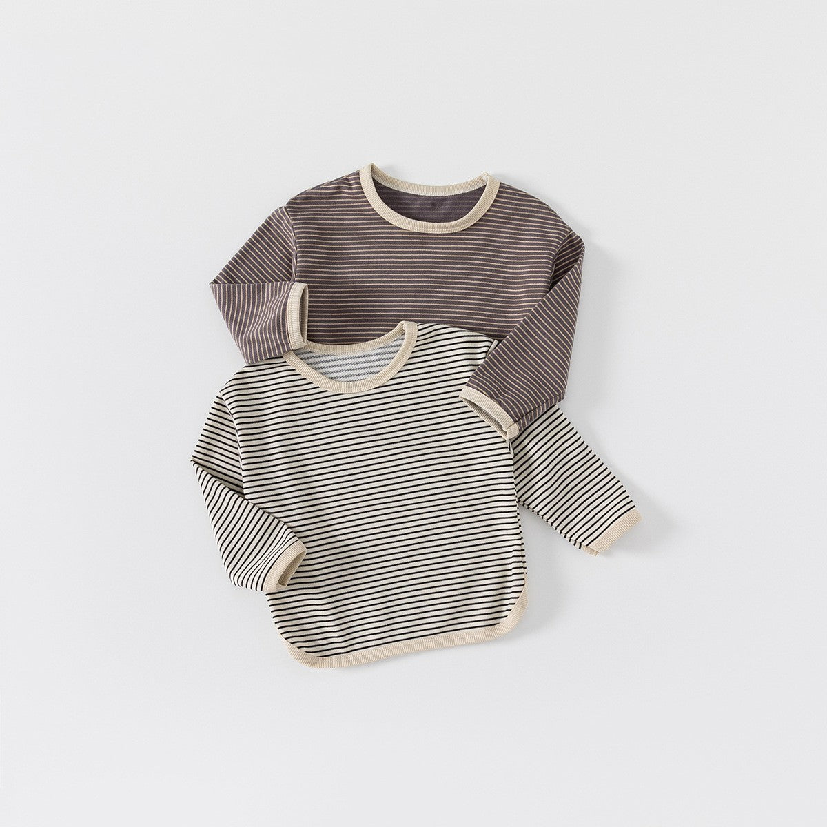 Autumn Casual Boys And Girls Striped Bottoming T-shirt Children's Tops